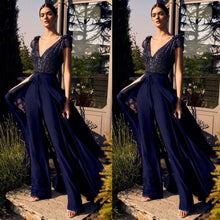 Load image into Gallery viewer, Womens New Winter Dinner Party Evening Gown V Neck Jumpsuits Summer