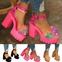 Load image into Gallery viewer, Womens Open Toe Ankle Strap Platform Heels High Heel Sandals For - Sophornlilly
