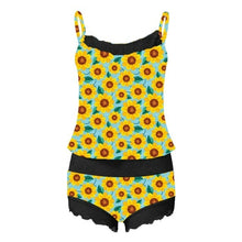 Load image into Gallery viewer, Womens Summer Dreamy 3D Print Pajamas Suit Sleeveless Lace Trim Cami