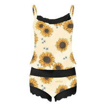 Load image into Gallery viewer, Womens Summer Dreamy 3D Print Pajamas Suit Sleeveless Lace Trim Cami