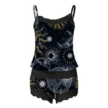 Load image into Gallery viewer, Womens Summer Dreamy 3D Print Pajamas Suit Sleeveless Lace Trim Cami