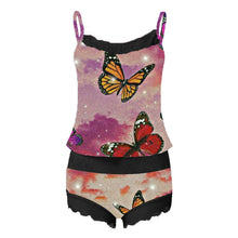 Load image into Gallery viewer, Womens Summer Dreamy 3D Print Pajamas Suit Sleeveless Lace Trim Cami