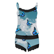 Load image into Gallery viewer, Womens Summer Dreamy 3D Print Pajamas Suit Sleeveless Lace Trim Cami