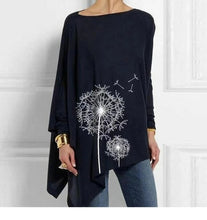 Load image into Gallery viewer, Irregular Casual O Neck Long Sleeve Shirt