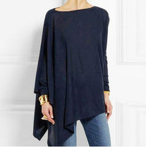 Load image into Gallery viewer, Irregular Casual O Neck Long Sleeve Shirt