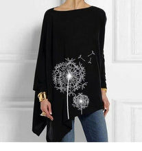 Load image into Gallery viewer, Irregular Casual O Neck Long Sleeve Shirt
