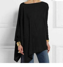 Load image into Gallery viewer, Irregular Casual O Neck Long Sleeve Shirt