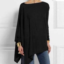 Load image into Gallery viewer, Irregular Casual O Neck Long Sleeve Shirt