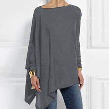 Load image into Gallery viewer, Irregular Casual O Neck Long Sleeve Shirt
