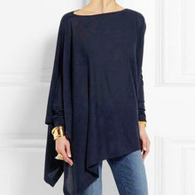 Load image into Gallery viewer, Irregular Casual O Neck Long Sleeve Shirt