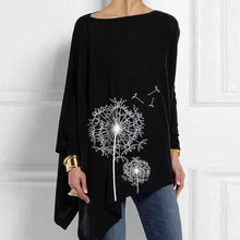 Load image into Gallery viewer, Irregular Casual O Neck Long Sleeve Shirt