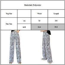 Load image into Gallery viewer, Womens Zebra Striped Palazzo Long Pants Casual Wide Leg Loose Baggy