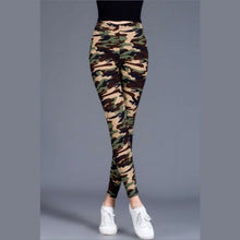 Load image into Gallery viewer, Workout Gym Leggings High Waist Skinny Camouflage Army Green