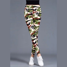 Load image into Gallery viewer, Workout Gym Leggings High Waist Skinny Camouflage Army Green