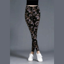 Load image into Gallery viewer, Workout Gym Leggings High Waist Skinny Camouflage Army Green