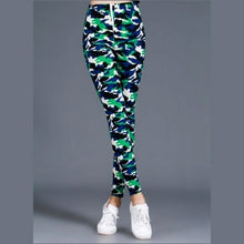 Load image into Gallery viewer, Workout Gym Leggings High Waist Skinny Camouflage Army Green