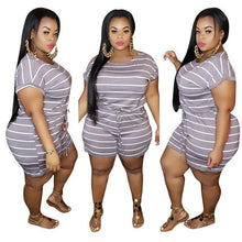 Load image into Gallery viewer, plus size women clothing summer jumpsuit casual loose - Sophornlilly