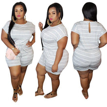 Load image into Gallery viewer, plus size women clothing summer jumpsuit casual loose - Sophornlilly
