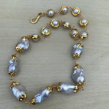 Load image into Gallery viewer, Freshwater Cultured Gray Keshi Pearl White Round Pearl With - Sophornlilly