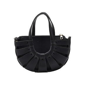 Retro Semicircular PU Leather Handbags Personality High - Sophornlilly