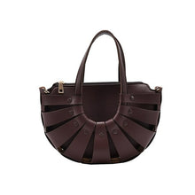 Load image into Gallery viewer, Retro Semicircular PU Leather Handbags Personality High - Sophornlilly