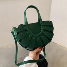 Load image into Gallery viewer, Retro Semicircular PU Leather Handbags Personality High - Sophornlilly