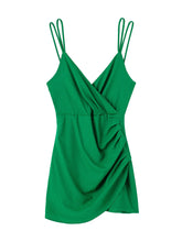 Load image into Gallery viewer, Fashion Women Sexy Backless Sleeveless Green Linen Dress