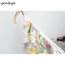 Load image into Gallery viewer, Floral Print Sexy Sling Jumpsuit Women Ruffle V Neck Sleeveless - Sophornlilly