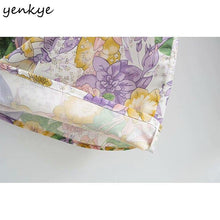 Load image into Gallery viewer, Floral Print Sexy Sling Jumpsuit Women Ruffle V Neck Sleeveless - Sophornlilly