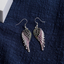 Load image into Gallery viewer, Angel Wing Cross Necklace Earrings Sets Women Biker Bling Jewelry