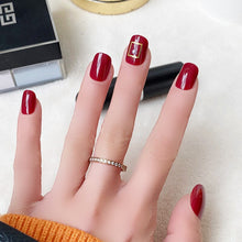 Load image into Gallery viewer, ZD 021 Strawberry Wave Dot Wearing Nail Art Finished Bridal Nail Piece