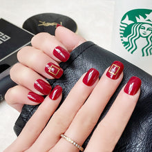 Load image into Gallery viewer, ZD 021 Strawberry Wave Dot Wearing Nail Art Finished Bridal Nail Piece