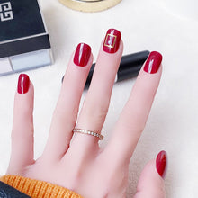 Load image into Gallery viewer, ZD 021 Strawberry Wave Dot Wearing Nail Art Finished Bridal Nail Piece