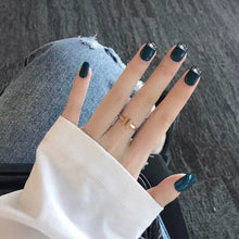 Load image into Gallery viewer, Haze Blue Nail Art Fake Nail Patch Finished Di Blue Diamond