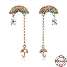 Load image into Gallery viewer, 925 Sterling Silver Earring For Women Tassel Umbrella Water - Sophornlilly