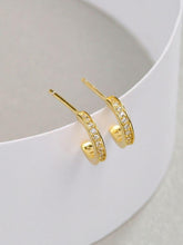 Load image into Gallery viewer, 925 Sterling Silver Letter C Shape Tiny Stud Earrings For Women - Sophornlilly
