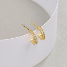 Load image into Gallery viewer, 925 Sterling Silver Letter C Shape Tiny Stud Earrings For Women - Sophornlilly