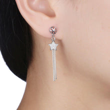 Load image into Gallery viewer, 925 Sterling Silver Long Tassel Earrings For Women Shining Star - Sophornlilly
