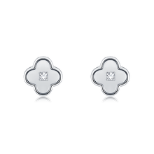 Load image into Gallery viewer, Sterling Silver Minimalist Flower Earrings For Women Shiny - Sophornlilly