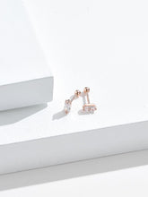 Load image into Gallery viewer, Genuine 925 Sterling Silver Geometry Square Stud Earrings For