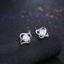 Load image into Gallery viewer, Geometric Flame 925 Sterling Silver Stud Earrings For Women 5A - Sophornlilly