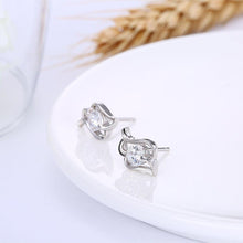 Load image into Gallery viewer, Geometric Flame 925 Sterling Silver Stud Earrings For Women 5A - Sophornlilly