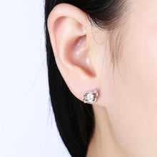 Load image into Gallery viewer, Geometric Flame 925 Sterling Silver Stud Earrings For Women 5A - Sophornlilly