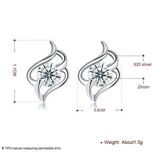 Load image into Gallery viewer, Geometric Flame 925 Sterling Silver Stud Earrings For Women 5A - Sophornlilly