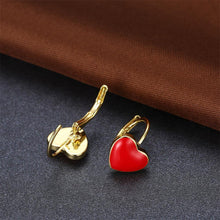 Load image into Gallery viewer, Heart Purple Color Stud Earrings For Women Romantic Wedding - Sophornlilly