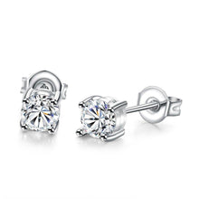 Load image into Gallery viewer, Round Small Stud Earrings For Women Shine 5A Clear Cubic - Sophornlilly