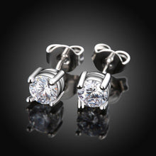 Load image into Gallery viewer, Round Small Stud Earrings For Women Shine 5A Clear Cubic - Sophornlilly
