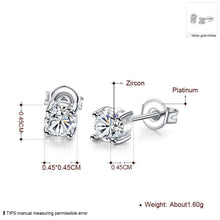 Load image into Gallery viewer, Round Small Stud Earrings For Women Shine 5A Clear Cubic - Sophornlilly
