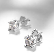 Load image into Gallery viewer, Round Small Stud Earrings For Women Shine 5A Clear Cubic - Sophornlilly
