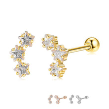 Load image into Gallery viewer, ZEMIOR Trendy 3 Colors Anti Allergy Earring 925 Sterling Silver Shiny